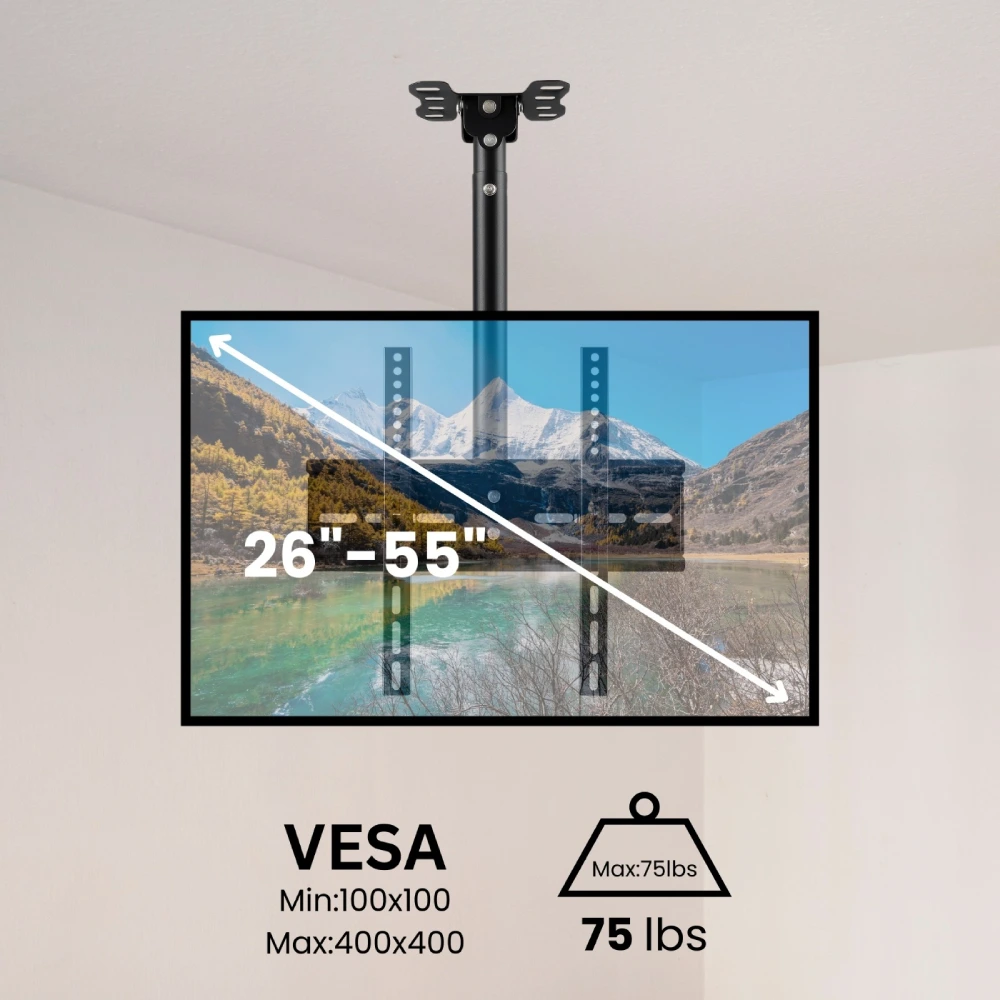 DS LED Ceiling Mount Stand 26" To 55" | Movable and Adjustable (766-2) view 3